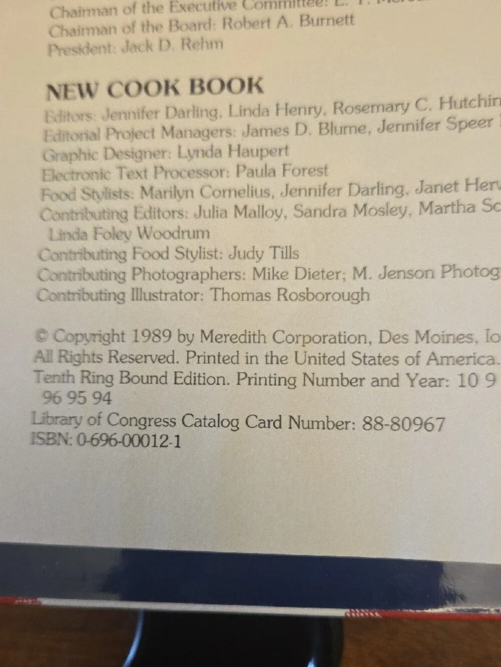 Better Homes And Gardens New Cook Book - Red, White, Blue Cover 10th Ed 1989